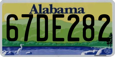 AL license plate 67DE282
