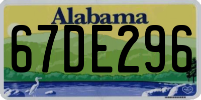 AL license plate 67DE296