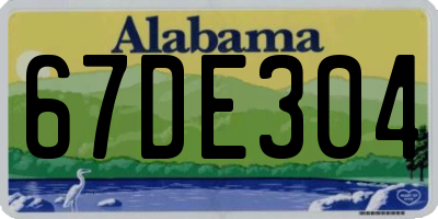 AL license plate 67DE304