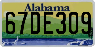 AL license plate 67DE309