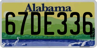 AL license plate 67DE336