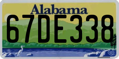 AL license plate 67DE338