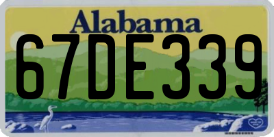 AL license plate 67DE339