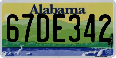 AL license plate 67DE342
