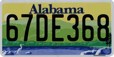 AL license plate 67DE368