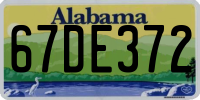 AL license plate 67DE372