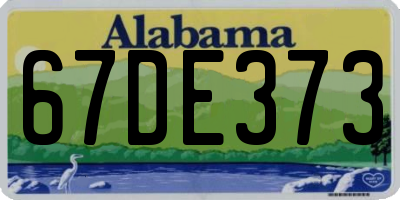AL license plate 67DE373