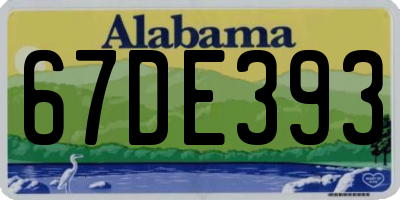 AL license plate 67DE393