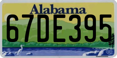AL license plate 67DE395
