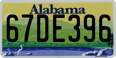 AL license plate 67DE396