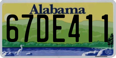 AL license plate 67DE411