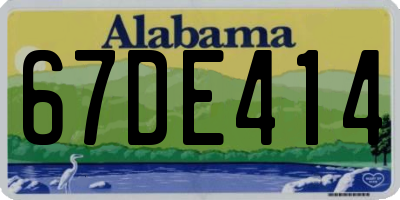 AL license plate 67DE414
