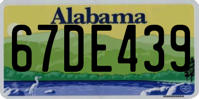 AL license plate 67DE439