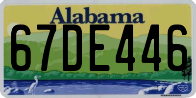 AL license plate 67DE446