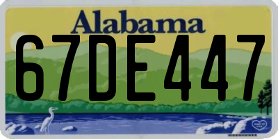 AL license plate 67DE447