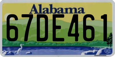 AL license plate 67DE461