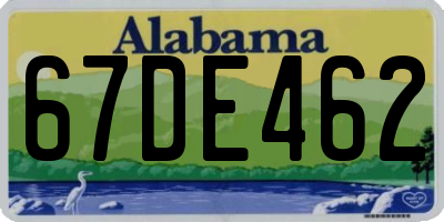 AL license plate 67DE462