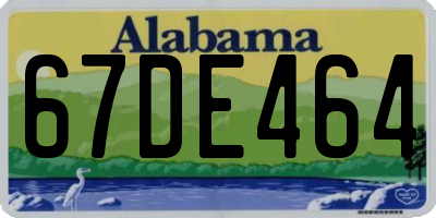 AL license plate 67DE464