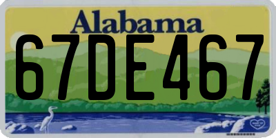 AL license plate 67DE467