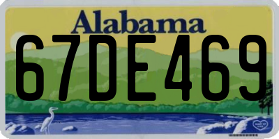 AL license plate 67DE469