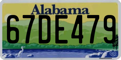 AL license plate 67DE479