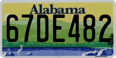 AL license plate 67DE482