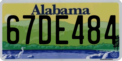 AL license plate 67DE484