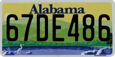 AL license plate 67DE486