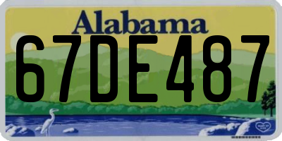 AL license plate 67DE487