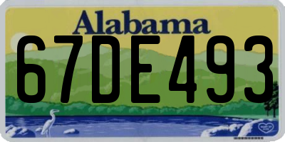 AL license plate 67DE493