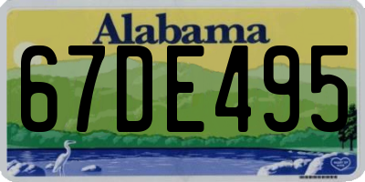 AL license plate 67DE495