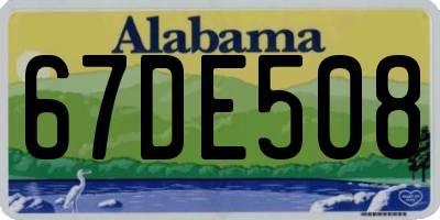 AL license plate 67DE508