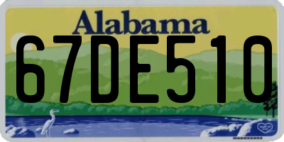 AL license plate 67DE510