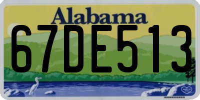 AL license plate 67DE513