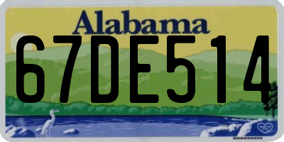 AL license plate 67DE514