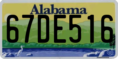 AL license plate 67DE516