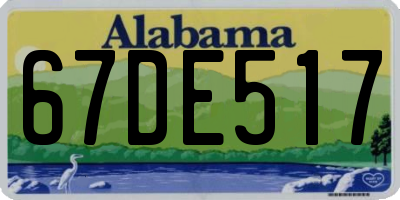 AL license plate 67DE517