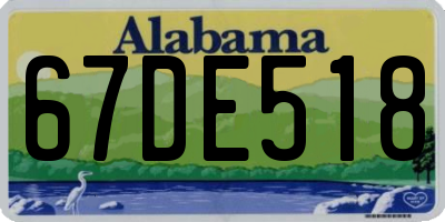 AL license plate 67DE518