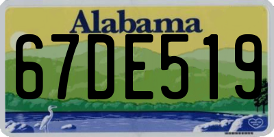 AL license plate 67DE519