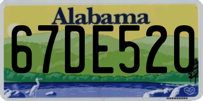 AL license plate 67DE520