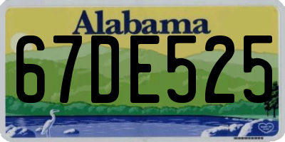 AL license plate 67DE525