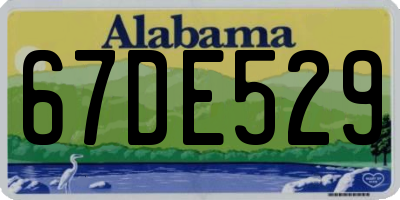 AL license plate 67DE529
