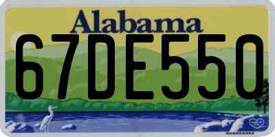 AL license plate 67DE550