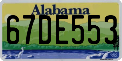 AL license plate 67DE553