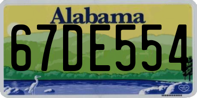 AL license plate 67DE554