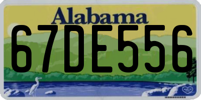 AL license plate 67DE556