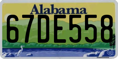 AL license plate 67DE558