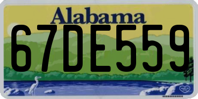 AL license plate 67DE559