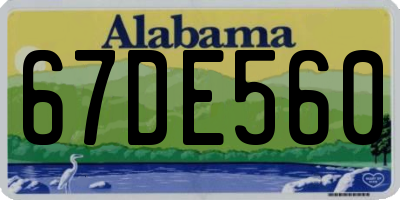 AL license plate 67DE560