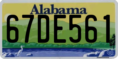 AL license plate 67DE561